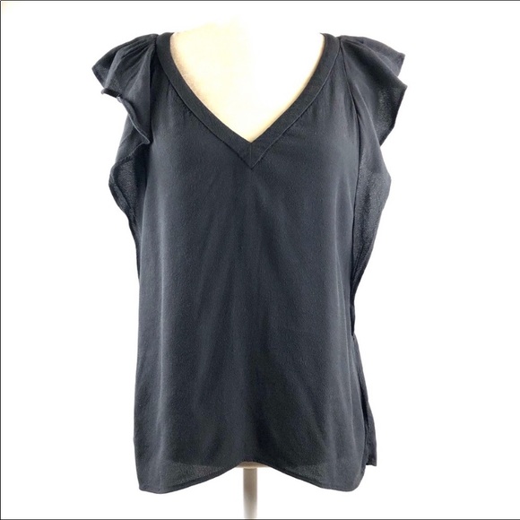 H&M Tops - ⭐️BOGO⭐️ H&M gray flutter sleeve blouse